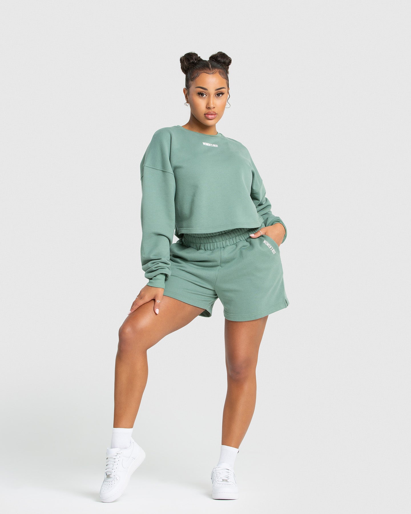 Comfort Cropped Crew Neck | Pastel Green